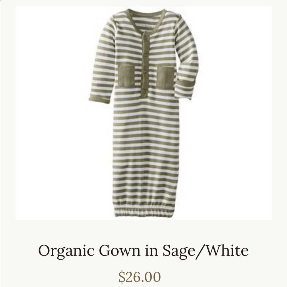 L’ovedbaby organic cotton baby night gown